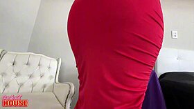 Fiery married brunette moans wildly as cuckold hubby watches her get fucked hard