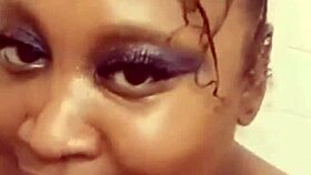 cheating ebony bbw thot teases tongue in shower! 💦🛁