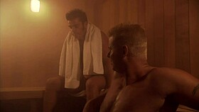 Stephanie Tripp shares energetic sauna session with passionate partner.