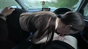 imagine your wife bent over in the car, secretly taking friend's cock deep till she orgasms