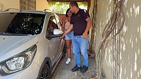 big ass latina seduces stranger for wild car creampie ride?