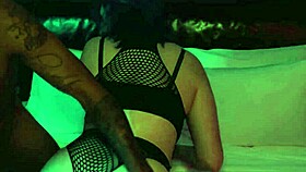 Blue-haired goth takes massive bbc deep in her huge ass