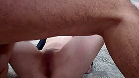 Pathetic Man Blasts Cum into Shaved Japanese Housewife's Womb Deep