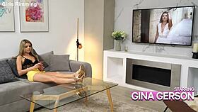 Halloween rimjob party: Gina Gerson rims wild and teasing?