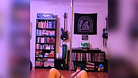 Black corset milf strips with big tits jiggling in rock lapdance