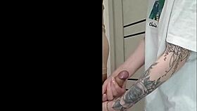 at the wild house party my hungarian milf neighbor jerked my cock till i burst