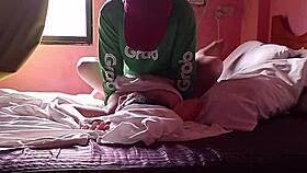 Grab Driver Pounds Bent-Over Asian Big Pussy in Sogo Motel Creampie Doggystyle Orgasm