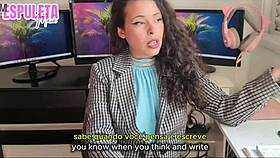 brunette curvy latina in lingerie teases feet and dirty talks solo