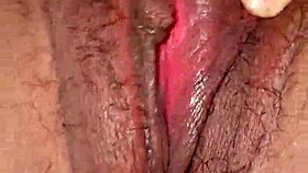 bbw latina spreads fat hairy pussy closeup pov view