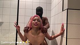 michikomalandro craves bbc suck then tight anal pounding in shower
