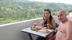 i get outdoor creampie after cock shave closeup with huge dick pounding