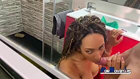 young latina dominican fucks victor bloom's huge cock in shower