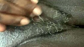 black amateur babe invites playful pussy teasing session at home