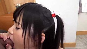 Petite japanese teen sucks old guy's cock for facial uncensored