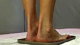 Cute Solo Amateur Pees In Strawberries Tramples With Beautiful Feet Fetish