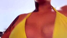 at the beach gym my wet pussy piercing got all those guys staring hard