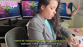 brunette curvy latina in lingerie teases feet and dirty talks solo