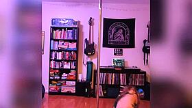 Black corset milf strips with big tits jiggling in rock lapdance