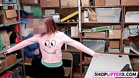 innocent april reid the shop thief gets punished with hardcore monster cock