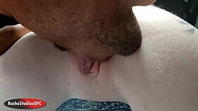 exotic garage temptress lorrany sends boyfriend away for monster cock pounding!