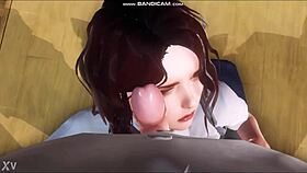 What if brunette PH student sucks off teacher in empty classroom game?