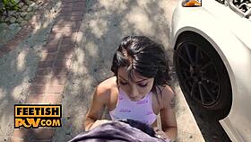 Rina Ellis Rides Celebrity Cock Cowgirl in Outdoor Group Hardcore POV Session