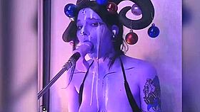 hey, wanna see this cum-filled devil passionately sucking cock deep?