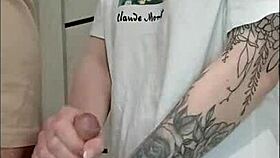 at the wild house party my hungarian milf neighbor jerked my cock till i burst