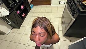 Str8rich's fijii throats massive black cock like a pro goat