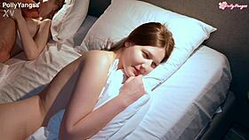 Blonde Brunette Teens with Braces Share Big Cock in FFM Threesome Frenzy