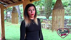 gwen the sexy french milf stuffs her tight pussy full in lingerie tease