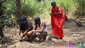 hey, watch this wild african bush foursome pounding bbw hairy pussy missionary style