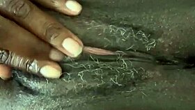 black amateur babe invites playful pussy teasing session at home