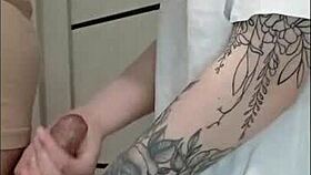 at the wild house party my hungarian milf neighbor jerked my cock till i burst