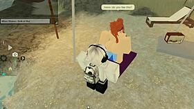 Roblox babe shakes big ass in wild anal doggystyle and missionary pounding
