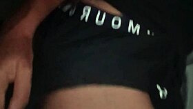 Hot Stud Jerks Massive Cock in Tight Gym Gear!