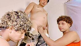 uttaran20's hottest ffm threesome with busty milf skinny teen squirting tight pussy bent over blowjob