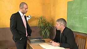 Heart pounding as school secretary takes hard classroom pounding cumshot