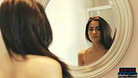 perfect brunette milf michaela isizzu oils up for steamy shower workout!