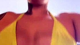 at the beach gym my wet pussy piercing got all those guys staring hard