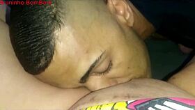 Bbw latina milf prostitute sucks fat pussy while getting natural tits fucked