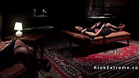 hey hot bound lesbian slave gets fucked anal fingered bdsm