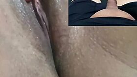 Hey babe, watch my American girlfriend cum hard on this thick toy while I work!