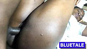 cute ebony babe rides stepdad's huge bbc doggystyle in bedroom, squirting wild 💦🍆