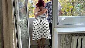 freezing milf's fat ass warmed by young stud's monster cock doggystyle