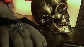 In the horror shop, workers line up for intense spit roasts with shaved beauties.