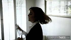 dig this classy brunette gettin into some taboo action