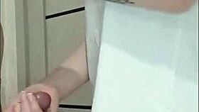 at the wild house party my hungarian milf neighbor jerked my cock till i burst