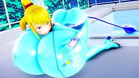Samus Massive Boobs Bouncing Seductively