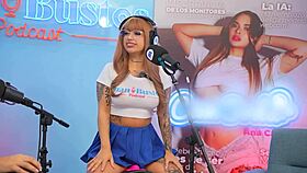 Colombian Cosplay Slut Kaorianya Cums Multiple Times Riding Fuck Machine on Juan Bustos Podcast